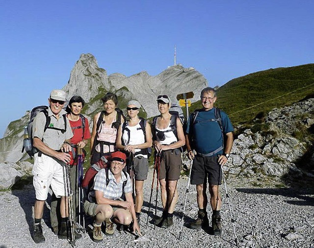 Die Mitglieder des Seelbacher Schwarzw...rer Wanderung im Schweizer Hochgebirge  | Foto: Privat