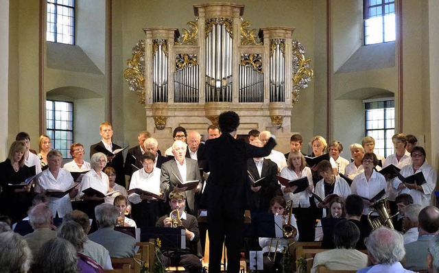 Hhepunkt war das Konzert des Kirchen- und Posaunenchors.   | Foto: HIK