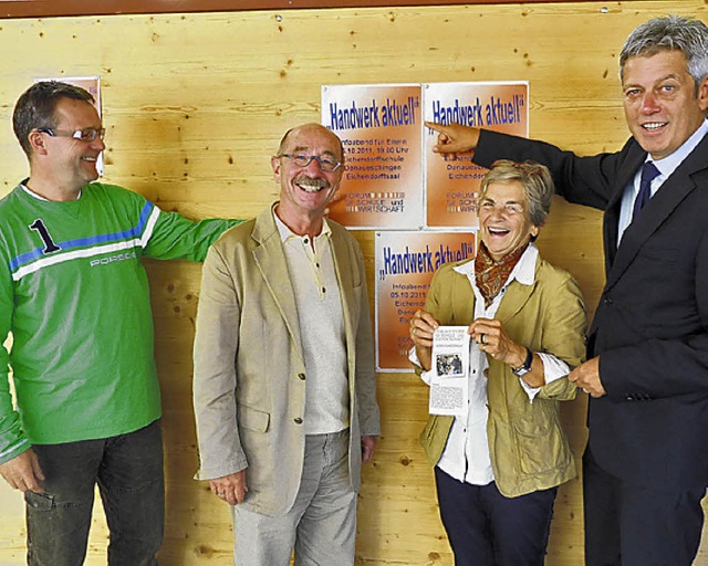 Winfried Erhart (von links), Reinhard ...tzer laden zum Ausbildungsforum ein.   | Foto: Lendle