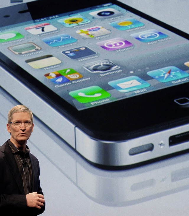 Der neue Apple-Chef Tim Cook: Im Schatten des iPhone 4S  | Foto: dpa