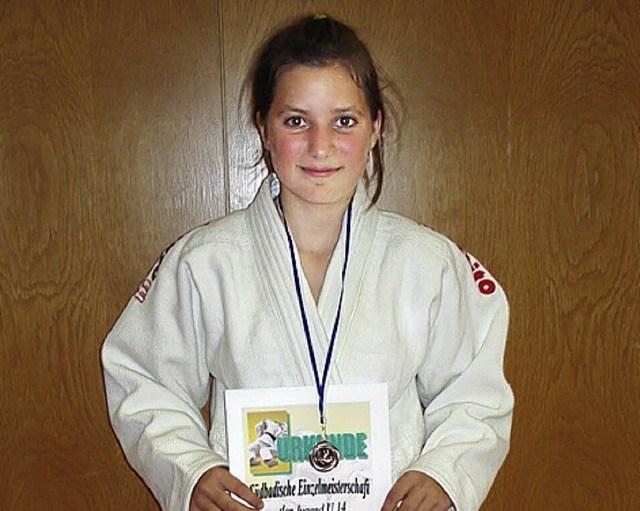 Bronze gewann Lea Haselwander bei den sdbadischen Judomeisterschaften.   | Foto: Privat