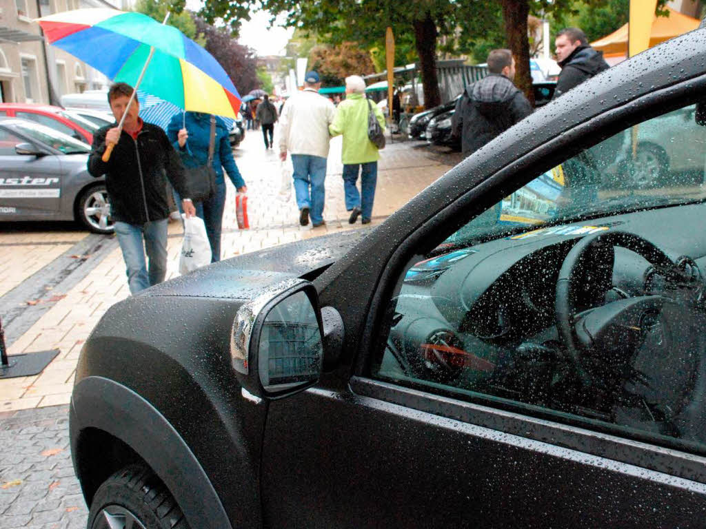 Ob Regen oder Sonnenschein: die Autos sind ein Hingucker.