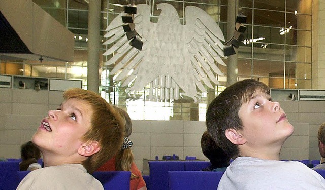Kinder im Deutschen Bundestag  | Foto: dpa