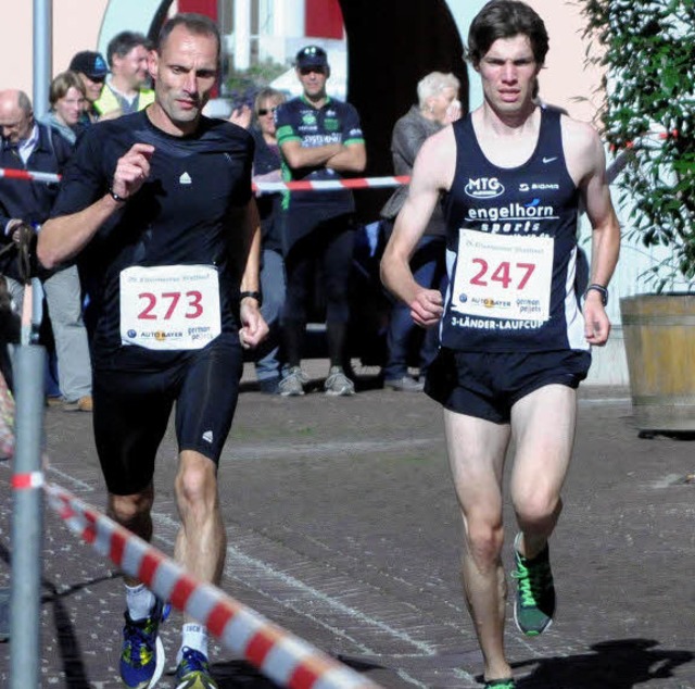 Erster und Zweiter :  Einar Marweg (links) und Matthias Haller.   | Foto:   Knstle