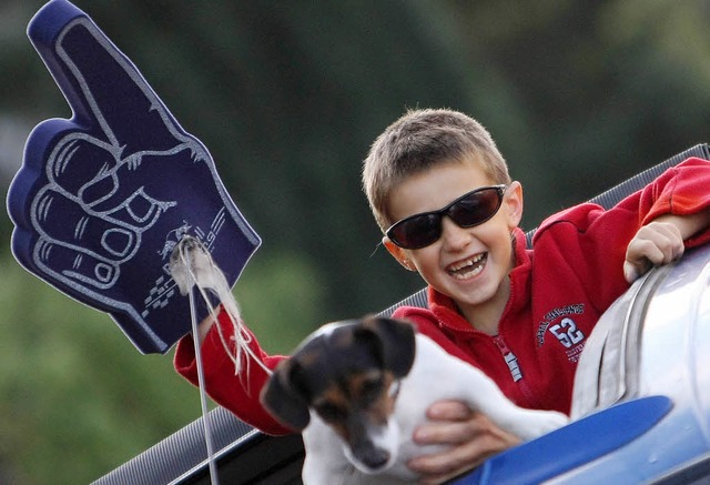 Ein Fan in Heppenheim   | Foto: dpa