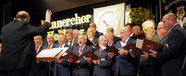 Der neuformierte Mnnerchor aus Hofwei...iederschopfheim bei seiner Premiere.    | Foto: Wolfgang Knstle