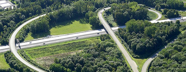 Es bleibt dabei: Die A98 wird nicht ve... damit an der A5 beim Weiler Dreieck.   | Foto: Frei