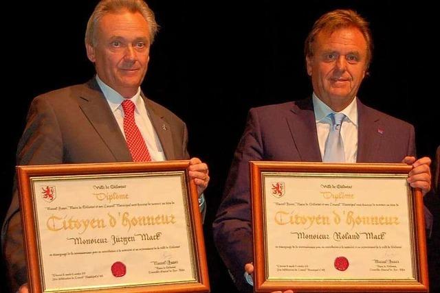 Jürgen und Roland Mack Ehrenbürger von Sélestat
