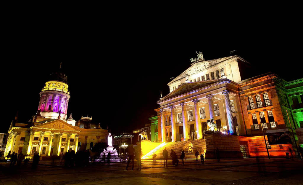 Das Konzerthaus und der franzsische Dom am Gendarmenmarkt.