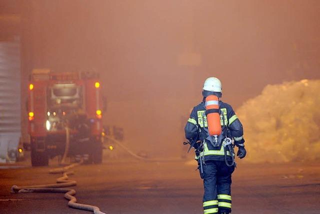 Brand in Recyclinganlage