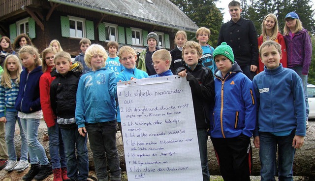 Fr eine starke Klassengemeinschaft: A... Tage im Naturfreundehaus am Feldberg.  | Foto: frank dreger