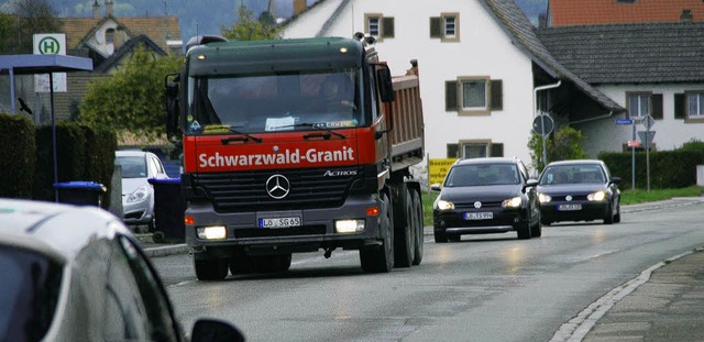 Lrmbelstigung durch Schwerverkehr is...e gro die Belastung tatschlich ist.   | Foto: Edgar Steinfelder