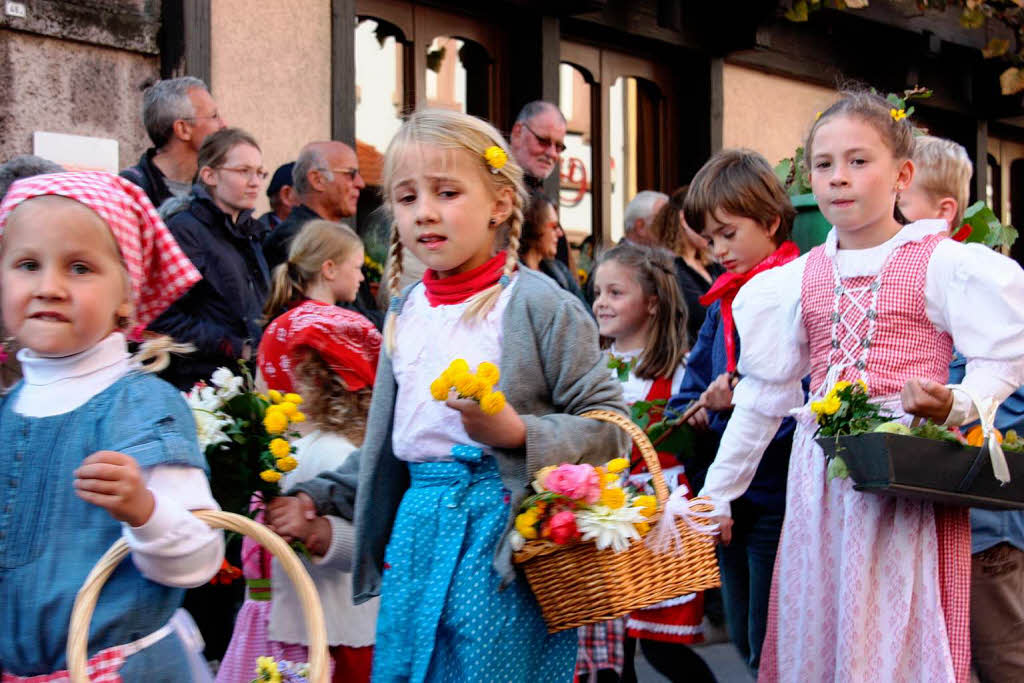 Auch viele Kinder waren beim Umzug dabei.