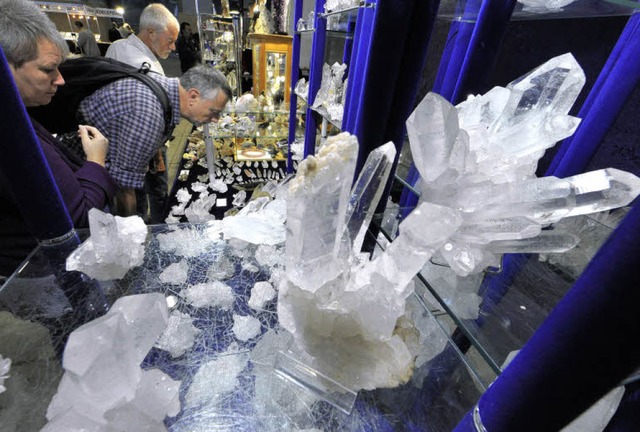 Bestaunen konnte man bei der Mineralie...anderem eindrucksvolle Bergkristalle.   | Foto: Bamberger