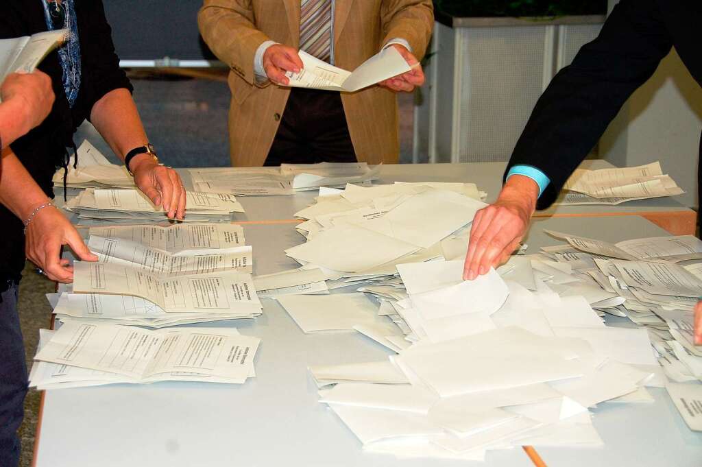 Um 18 Uhr schlossen die Wahllokale in Mllheim. Dann hie es Stimmen zhlen...