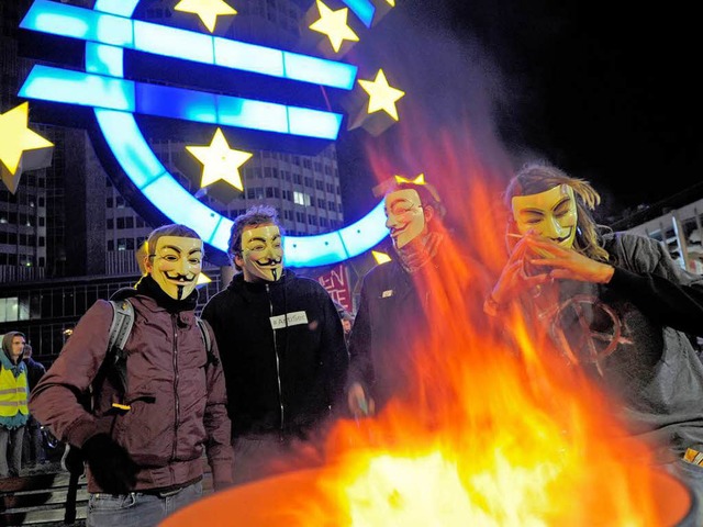 Weltweit Proteste gegen die Macht der Geldinstitute  | Foto: dapd