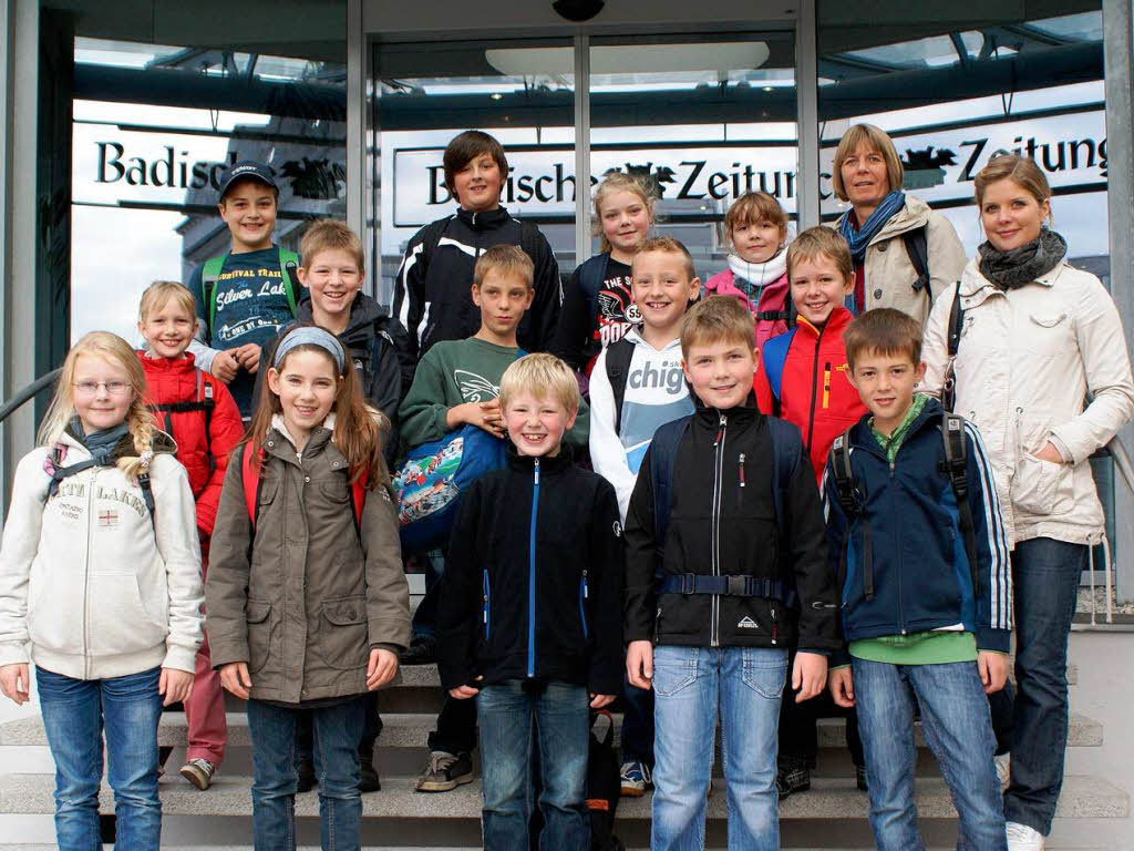 Die Klasse 4 der Grundschule Strittmatt aus Grwihl mit ihrer Lehrerin Monika Breitsch-Frey