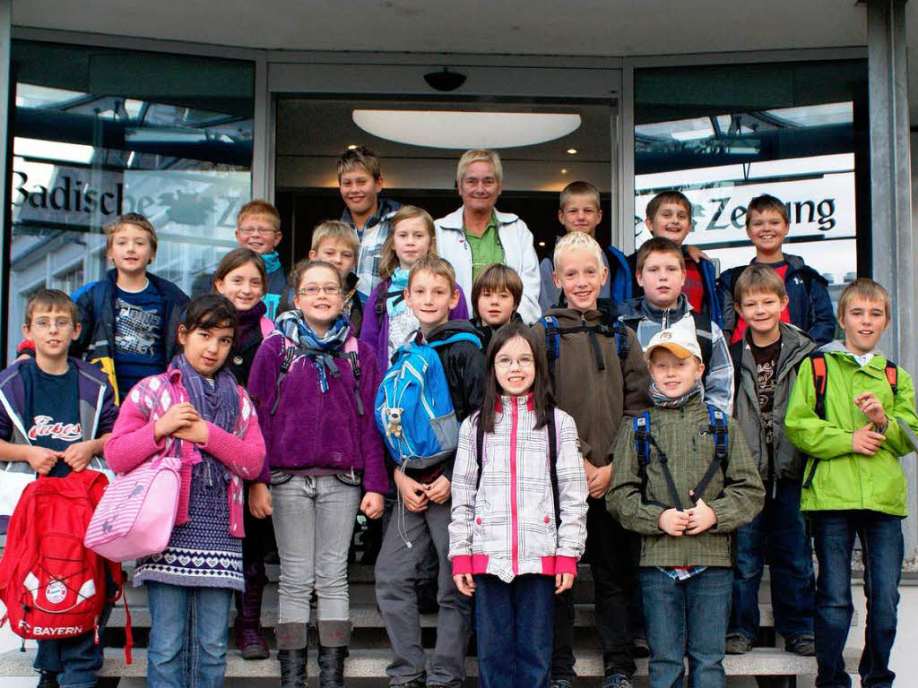 Die Klasse 4 der Grundschule Langenau aus Schopfheim mit ihrer Lehrerin Hannelore Kaiser