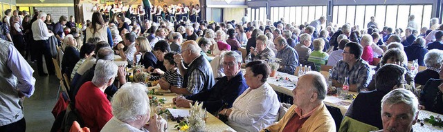 Hunderte von Besuchern genossen am Son...ttagszeit waren freie Sitzpltze rar.   | Foto: Schopferer