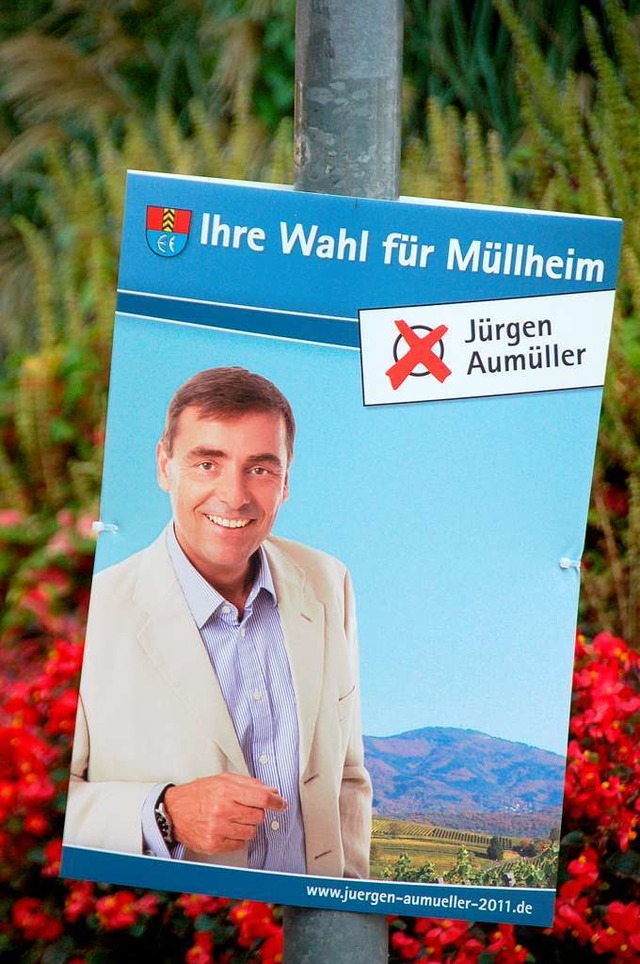 Wird nicht im zweiten Wahlgang in Mllheim antreten: Jrgen Aumller.  | Foto: Julia Senft