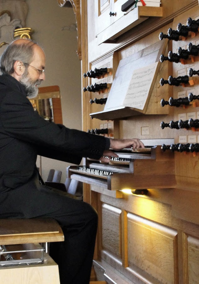 Michael Belotti prsentierte Werke des jungen Bach.   | Foto: Ilona Hge
