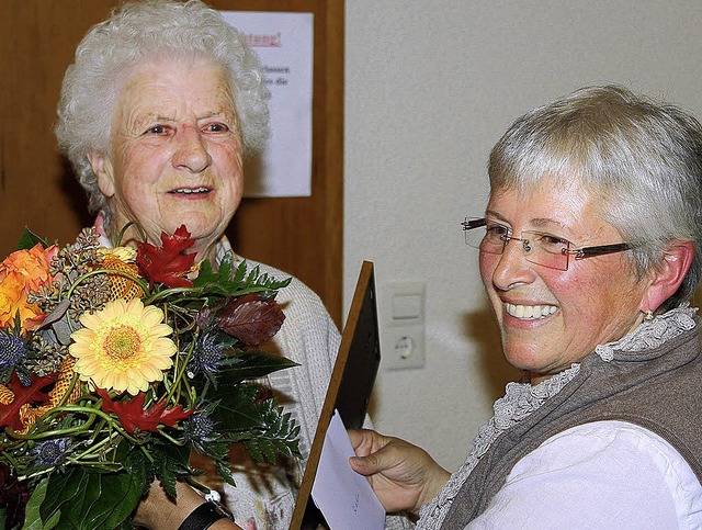Seltene Jubilen beim Eisenbacher Kirc...n mit,  Marita Mattes seit 40 Jahren.   | Foto: GERT BRICHTA