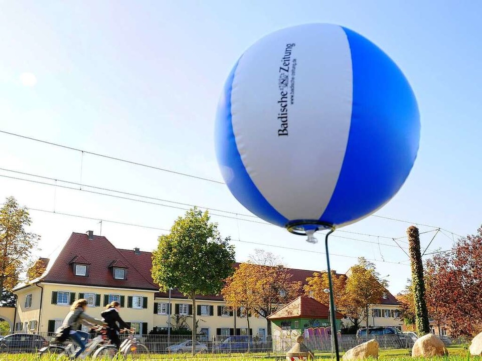 Die Gutleutmatten an der Carl-Kistner-...ball auf einer Doldensttze platziert.  | Foto: Thomas Kunz