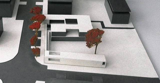 Modell der geplanten Kita der Roche an der Ecke Basler Strae/Schlossweg   | Foto: Albert Greiner