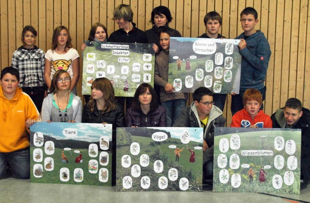 15 Schler aus den Klassen Fnf bis Ac...ngsraum der Rotmooshalle zu sehen ist.  | Foto: Karin Steinebrunner