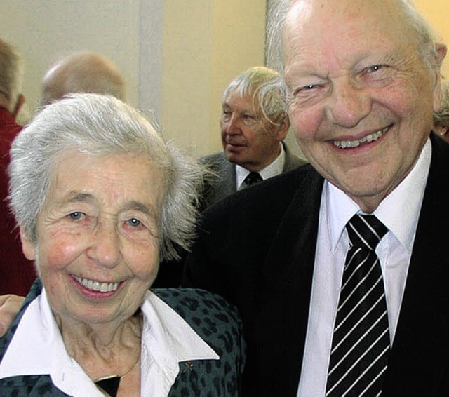 Hanna und Paul Grb (hier bei ihrer di...in ganz besonderes Stndchen gebracht.  | Foto: W. Probst