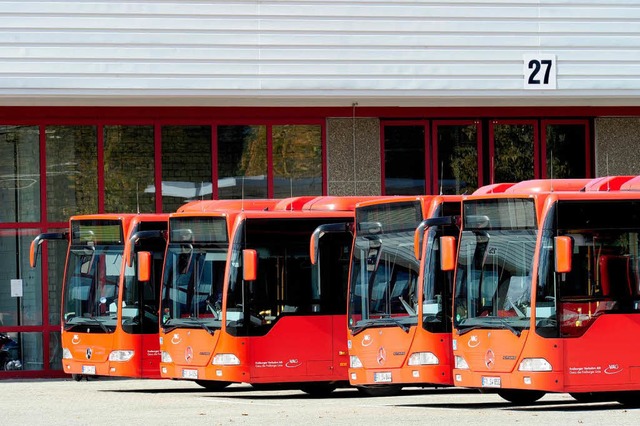 von 4 bis 14 Uhr standen die Fahrzeuge der VAG Freiburg still.  | Foto: Ingo Schneider