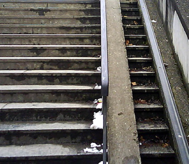 Einen Treppenlift und Schienen fr Rd...gen am Bahnhof  wrden will  die ALM.   | Foto: privat