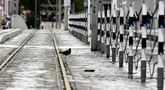 Straenbahnen stehen still, wenn die Gewerkschaft es will.  | Foto: Ingo Schneider