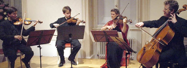 Das Henschel Quartett mit Christoph He... Bravorufe aus dem Publikum bildeten.   | Foto: Karin Stckl-Steinebrunner