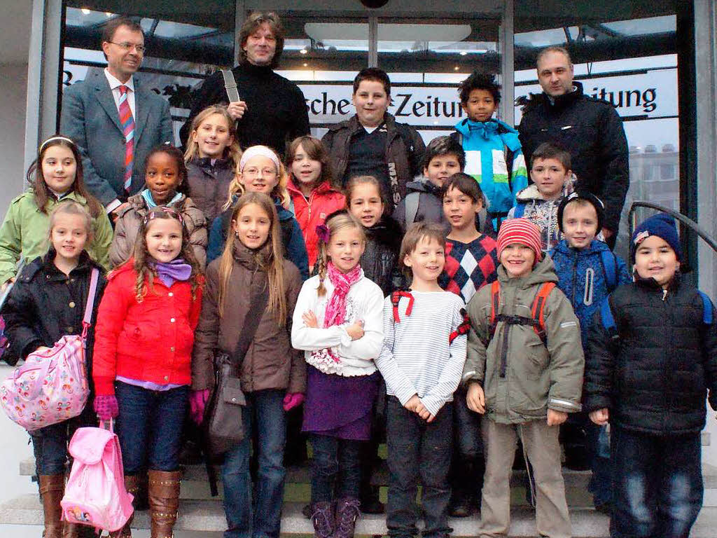 Die Familienklasse der Adolf-Reichwein-Schule aus Freiburg mit ihrem Lehrer Richard Grner