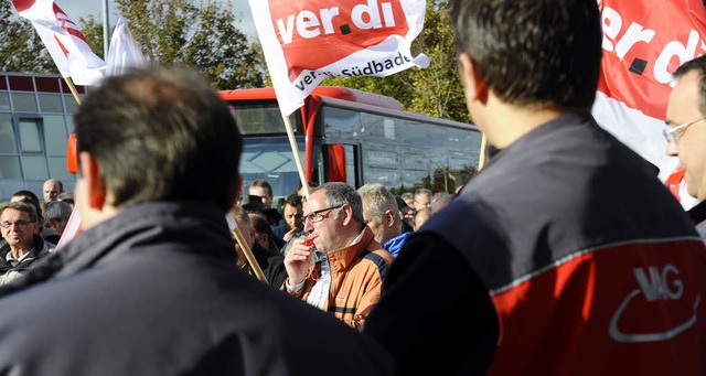 Die Gewerkschaft Verdi startet einen neuen Streiktag.  | Foto: Ingo Schneider