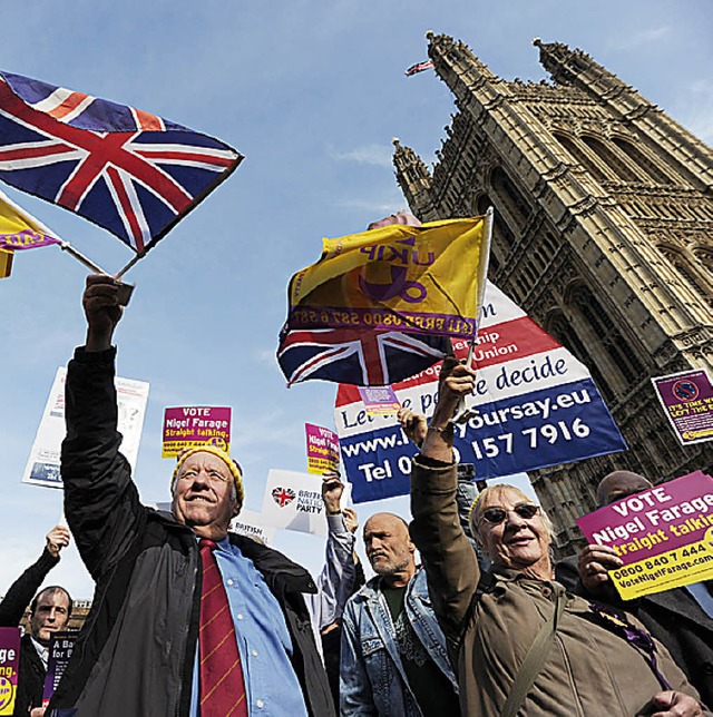 Untersttzer einer Volksabstimmung in London  | Foto: AFP