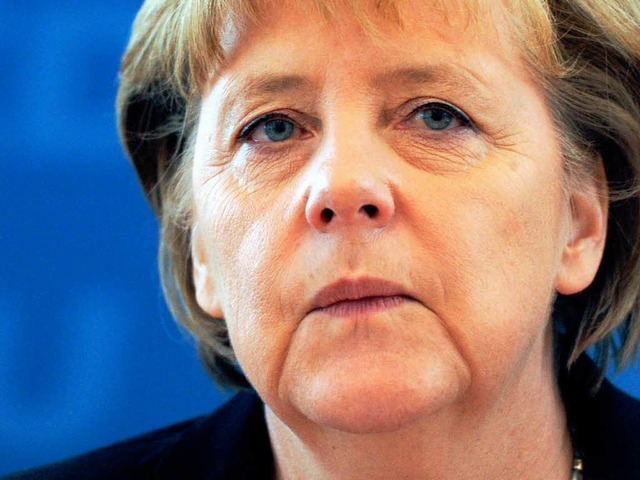 Kmpft fr den Euro: Angela Merkel.  | Foto: dpa