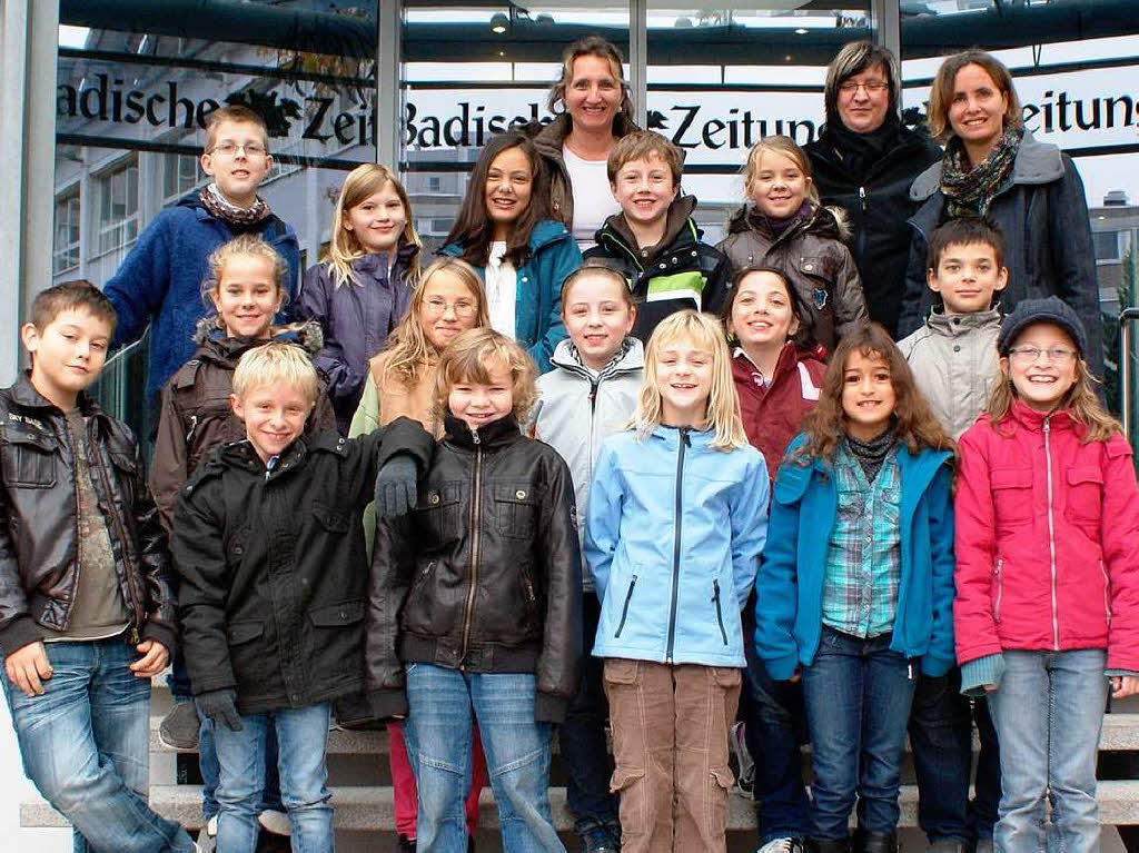 Die Klasse 4 der Antoniter-Grundschule Nimburg aus Teningen mit ihrer Lehrerin Claudia Jger