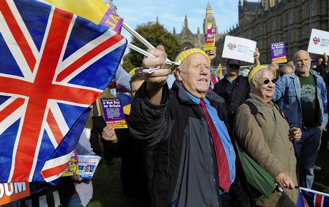 Die EU-Gegner in Grobritannien machen...itt des Landes aber abgelehnt worden.   | Foto: AFP