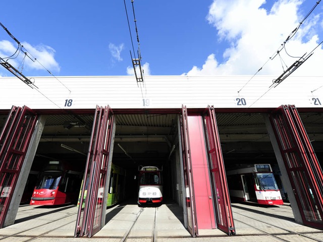 Straenbahnen und Busse der VAG bleiben im Depot.  | Foto: Ingo Schneider