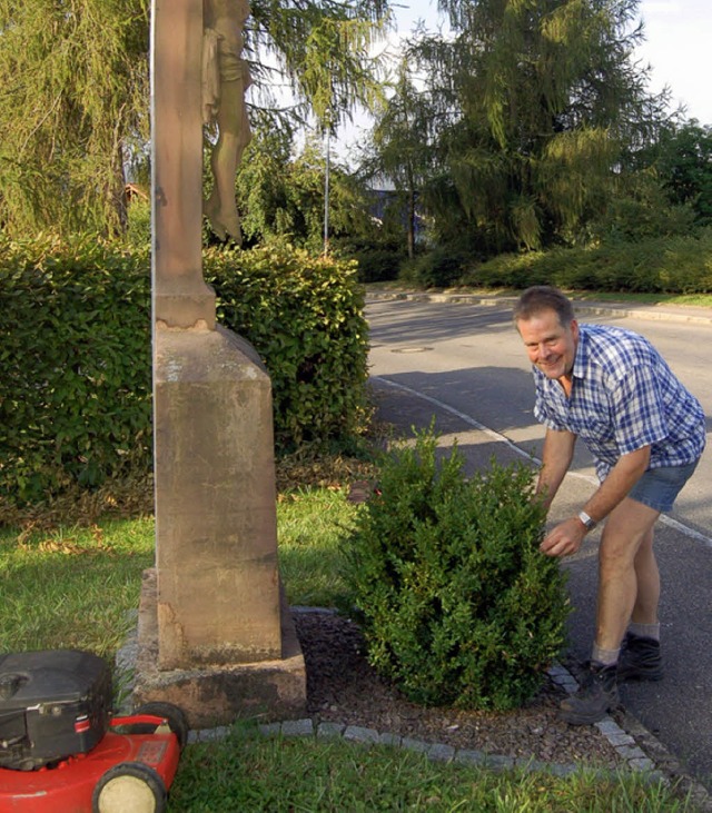 Rudolf Bernbach ist in Ober-Eichsel am Werk.  | Foto: Petra Wunderle