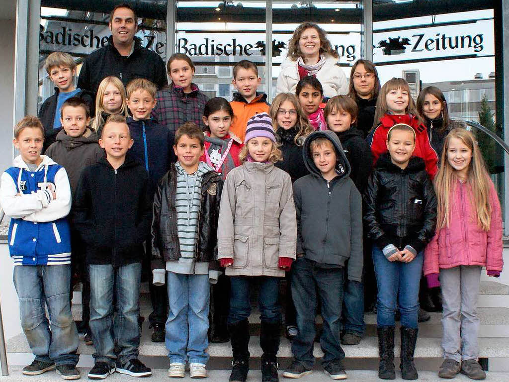 Die Klasse 4 der Markgrafen-Grundschule aus Freiburg mit ihrer Lehrerin Inga Boekhoff