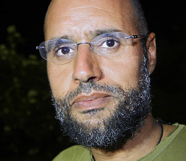 Saif al-Islam am 23. August 2011 in Tripolis   | Foto: AFP