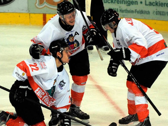 Rckblick: So bejubelten die Freiburge...aktspiel gegen die Rhein-Neckar-Stars.  | Foto: Patrick Seeger