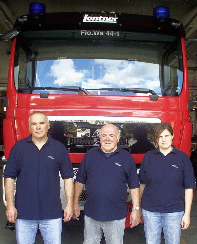 Drei Generationen bei der Feuerwehr: B...mit Sohn Dieter und Enkelin Michaela.   | Foto: Sylvia Timm