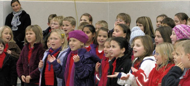 Kinder haben Freude am Singen: Hier de...s Bildungshauses Bonifacius Amerbach.   | Foto: Philipp