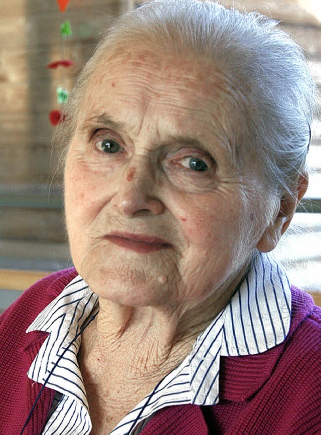 Gretel Berta Hohwieler feiert heute, Samstag, in Breisach ihren 90. Geburtstag.  | Foto: Jakob-klblin