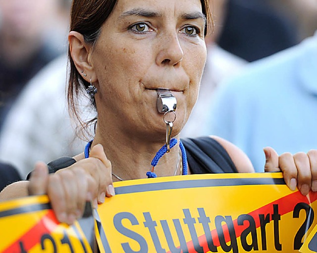 Aktivistin gegen S 21   | Foto: dpa