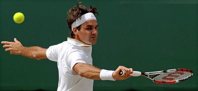 Wird in Basel aufschlagen: Roger Federer.  | Foto: AFP